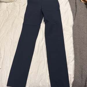 Becken Navy side zip straight leg pants